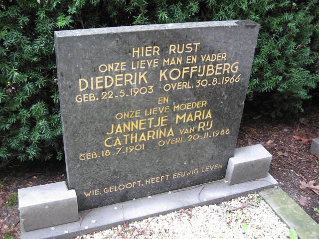 1903-05-22 Diederik Koffijberg / 1901-07-18 Jannetje Maria Catharina van Rij