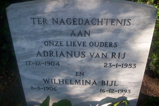 1904-12-17 Adrianus van Rij-Grafsteen