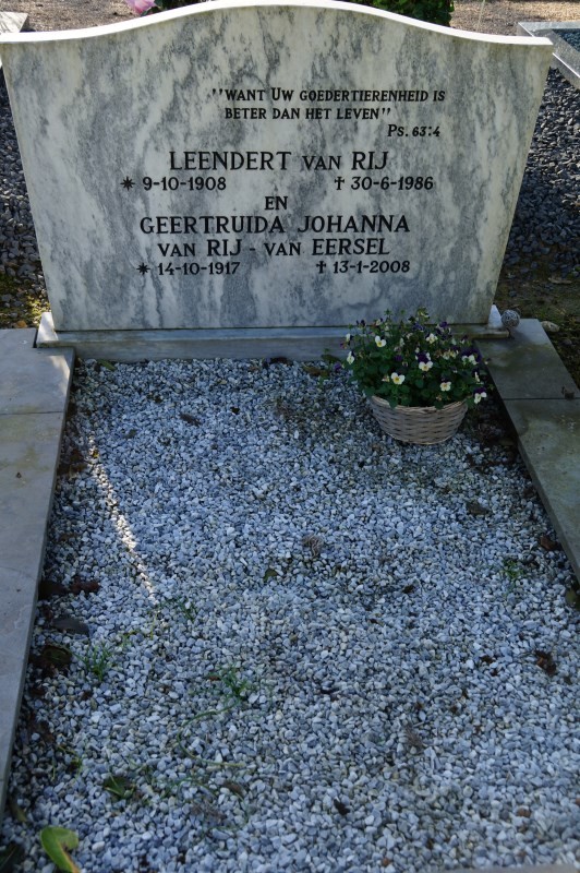 1908-10-09 Leendert van Rij / 1917-10-14 Geertruida Johanna van Eersel